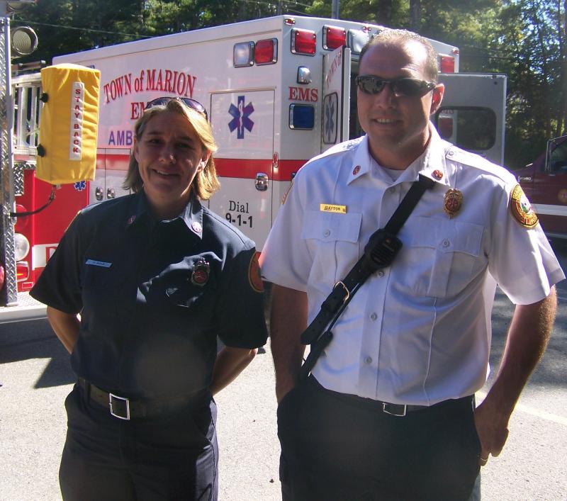 Event organizer Jodi Auld and Deputy Chief Joe Dayton take a second to pose for the camera. BY MATTHEW BERNAT